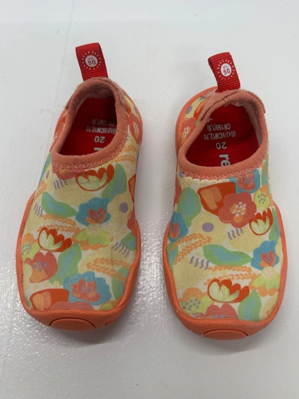 Reima Toddler Barefoot Water Shoes Floral Print EU 20 US 4.5-5